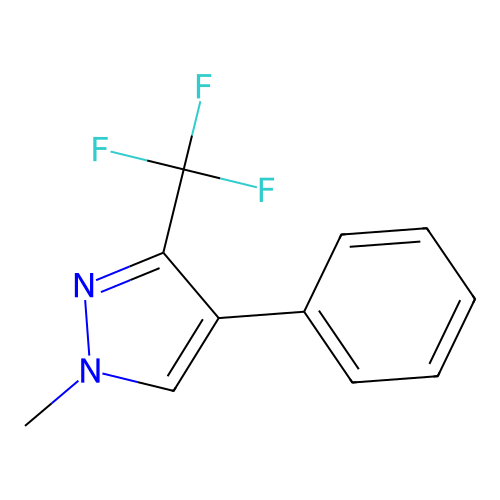1-methyl-4-phenyl-3-trifluoromethyl-1H-pyrazole structure
