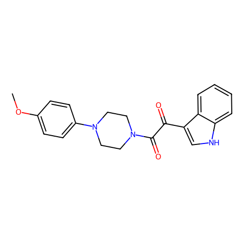1-(1H-indol-3-yl)-2-[4-(4-methoxyphenyl)piperazin-1-yl]ethane-1,2-dione structure