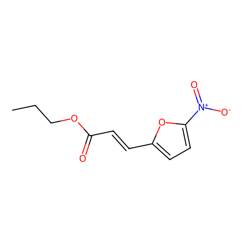 1-(5-NO2-2-furyl)-2-(COO-Pr)ethylene structure