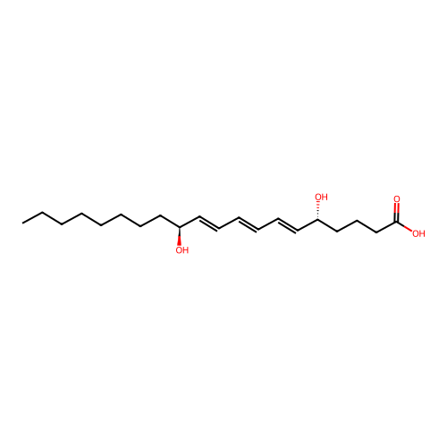 6,8,10-Eicosatrienoic acid, 5,12-dihydroxy-, (R-(R*,S*-(E,E,E)))- structure