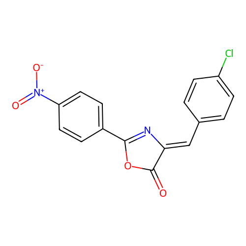 4-[(4-Chlorophenyl)methylidene]-2-(4-nitrophenyl)-1,3-oxazol-5-one structure