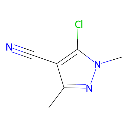 5-chloro-1,3-dimethyl-1H-pyrazole-4-carbonitrile structure