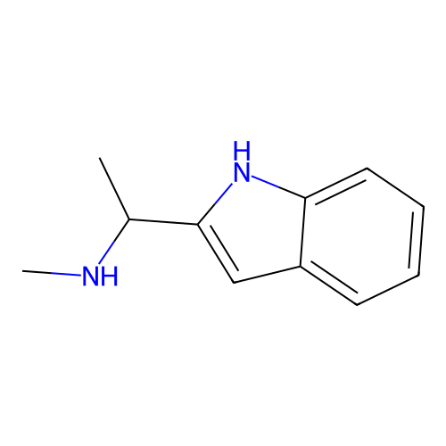 2-[1-(Methylamino)ethyl]indole structure