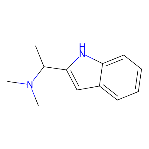 2-[1-(Dimethylamino)ethyl]indole structure