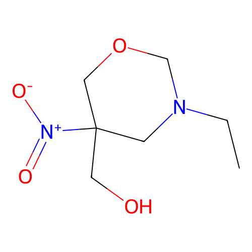 2H-1,3-Oxazine-5-methanol, 3-ethyltetrahydro-5-nitro- structure
