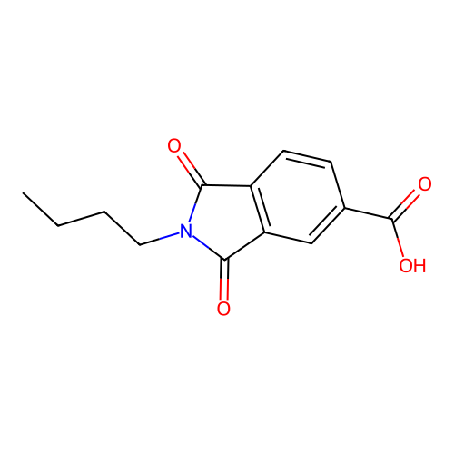 2-butyl-1,3-dioxo-2,3-dihydro-1H-isoindole-5-carboxylic acid structure