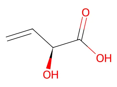 2-Hydroxybut-3-enoic acid structure