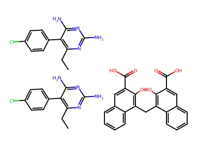 Pyrimethamine pamoate structure