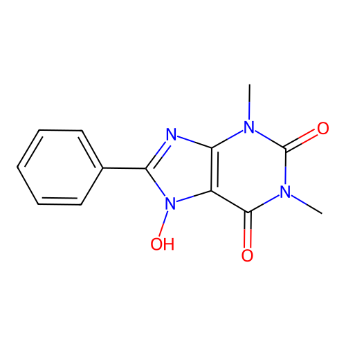 7-Hydroxy-1,3-dimethyl-8-phenyl-3,7-dihydro-1H-purine-2,6-dione structure