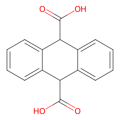 9,10-Dihydroanthracene-9,10-dicarboxylic acid structure