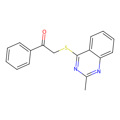 2-((2-Methylquinazolin-4-yl)thio)-1-phenylethan-1-one structure