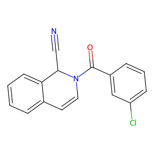 2-(3-Chlorobenzoyl)-1,2-dihydroisoquinoline-1-carbonitrile structure