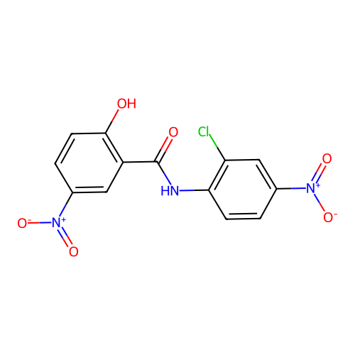 N-(2-chloro-4-nitrophenyl)-2-hydroxy-5-nitrobenzamide structure