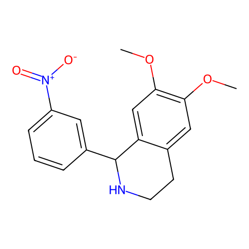 1,2,3,4-Tetrahydro-6,7-dimethoxy-1-(3-nitrophenyl)isoquinoline structure