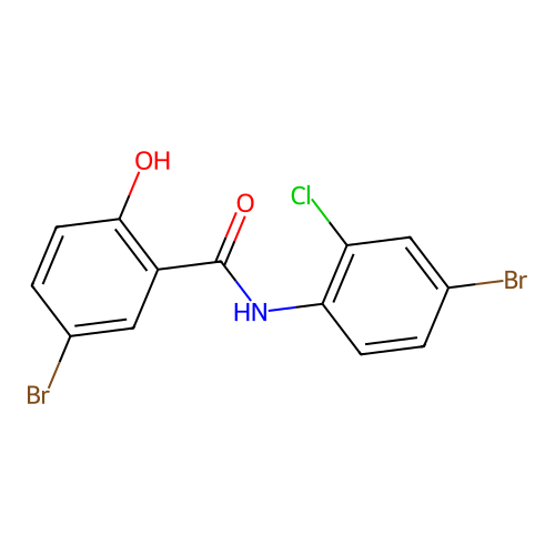 5-bromo-N-(4-bromo-2-chlorophenyl)-2-hydroxybenzamide structure