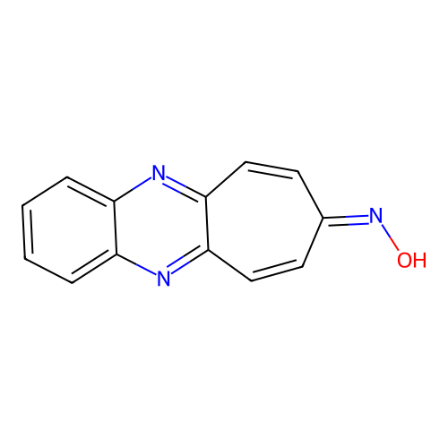 N-hydroxy-8H-cyclohepta[b]quinoxalin-8-imine structure
