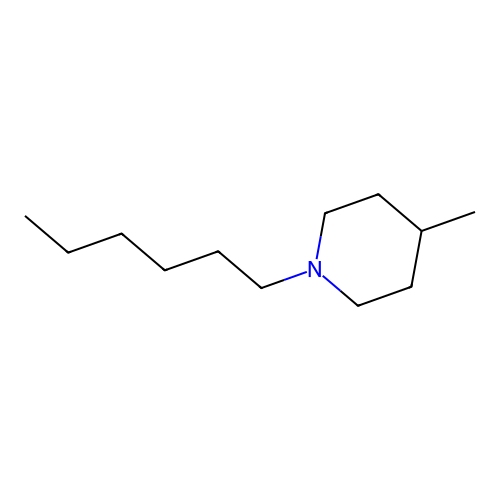 1-Hexyl-4-methylpiperidine structure