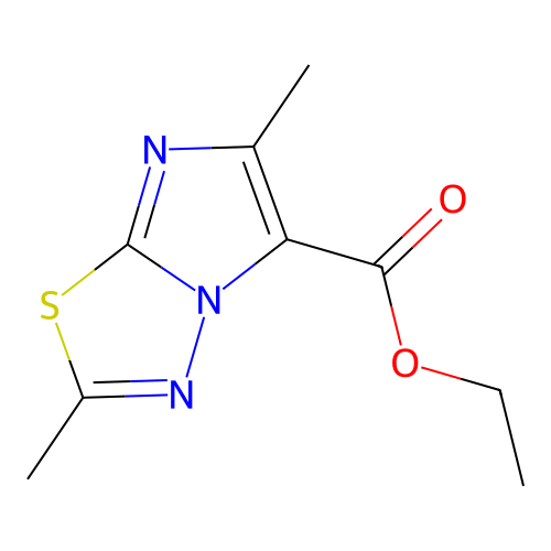 Ethyl 2,6-dimethylimidazo[2,1-b][1,3,4]thiadiazole-5-carboxylate structure