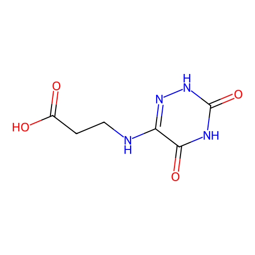 3-[(3,5-dioxo-2H-1,2,4-triazin-6-yl)amino]propanoic acid structure