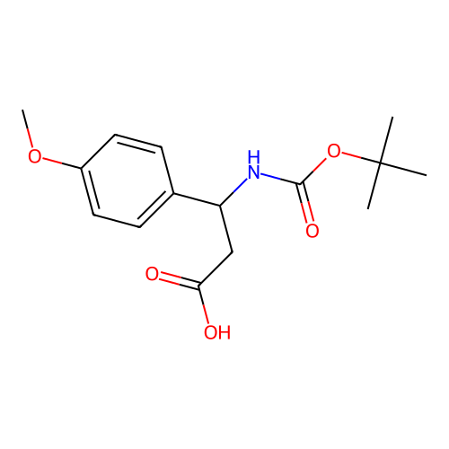 3-[(Tert-butoxycarbonyl)amino]-3-(4-methoxyphenyl)propanoic acid structure