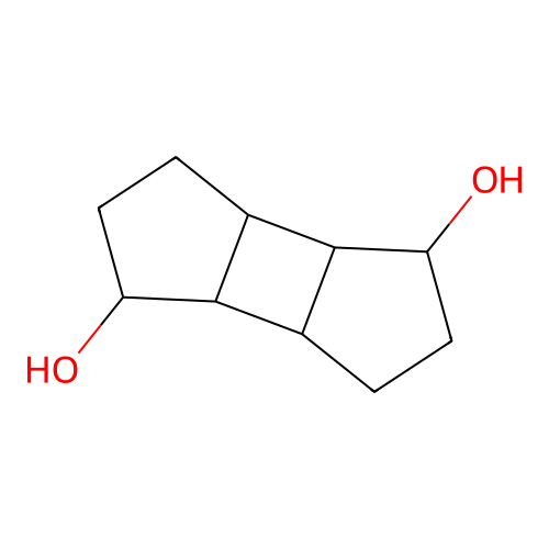 Decahydro-cyclobutadicyclopentene-1,4-diol structure