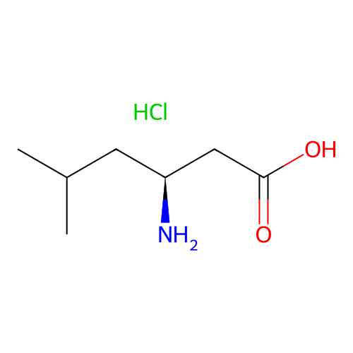 (3S)-3-amino-5-methylhexanoic acid hydrochloride structure