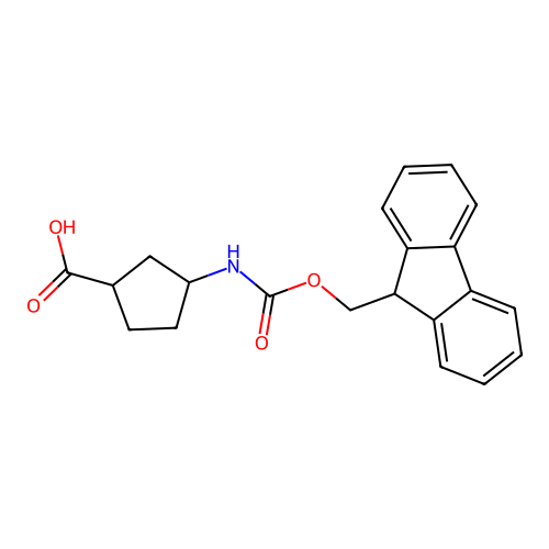3-(9H-fluoren-9-ylmethoxycarbonylamino)cyclopentanecarboxylic acid structure