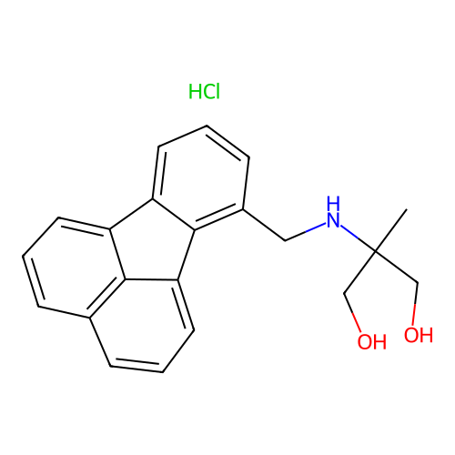 1,3-Propanediol, 2-((7-fluoranthenylmethyl)amino)-2-methyl-, hydrochloride structure