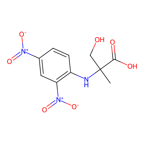 2-(2,4-Dinitroanilino)-3-hydroxy-2-methylpropanoic acid structure