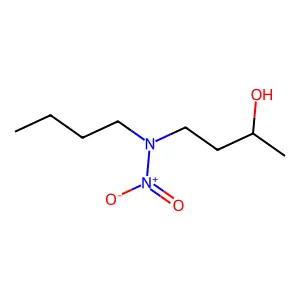N-丁基-N-(3-羟基丁基)硝胺 structure