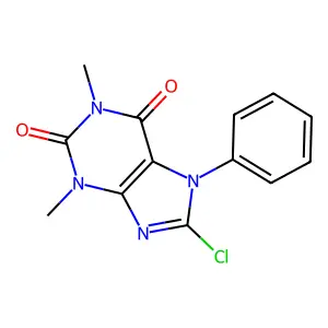 8-Chloro-7-phenyltheophylline structure