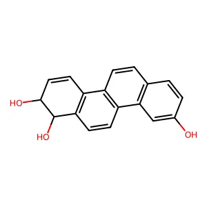 9-Hydroxy-1,2-dihydro-1,2-dihydroxychrysene structure