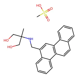 1,3-Propanediol, 2-((6-chrysenylmethyl)amino)-2-methyl-, methanesulfonate (1:1) structure