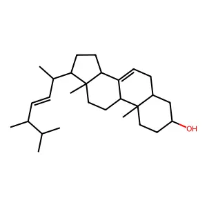 Ergosta-7,22-dien-3-ol structure