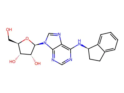 N(6)-(1-indanyl)adenosine structure
