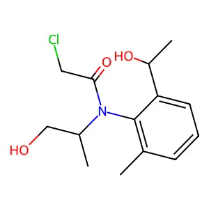 2-chloro-N-[2-(1-hydroxyethyl)-6-methylphenyl]-N-(1-hydroxypropan-2-yl)acetamide structure