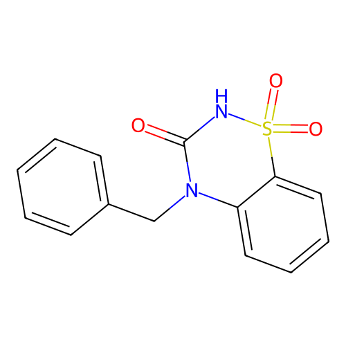 4-Benzyl-1lambda~6~,2,4-benzothiadiazine-1,1,3(2H,4H)-trione structure