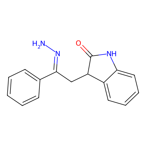 3-(2-Hydrazinylidene-2-phenylethyl)-1,3-dihydroindol-2-one structure