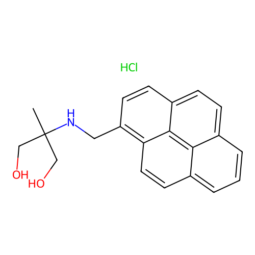 1,3-Propanediol, 2-methyl-2-((1-pyrenylmethyl)amino)-, hydrochloride structure