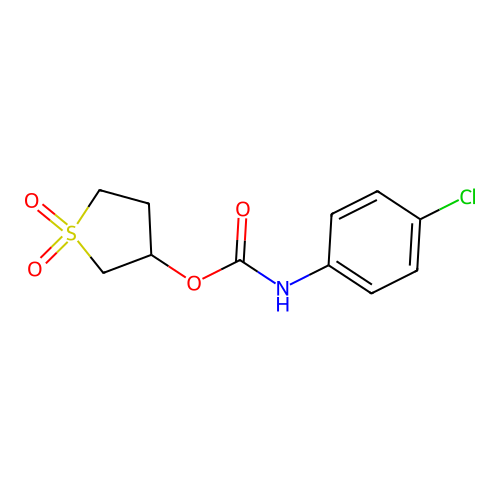 (1,1-dioxothiolan-3-yl) N-(4-chlorophenyl)carbamate structure