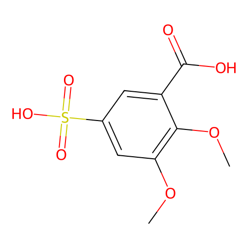 2,3-Dimethoxy-5-sulphobenzoic acid structure