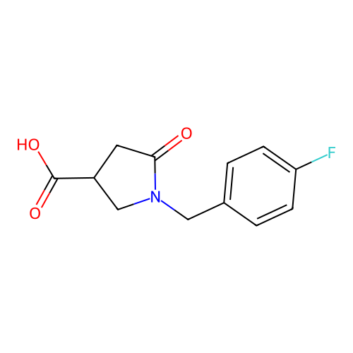 1-(4-Fluorobenzyl)-5-oxopyrrolidine-3-carboxylic acid structure