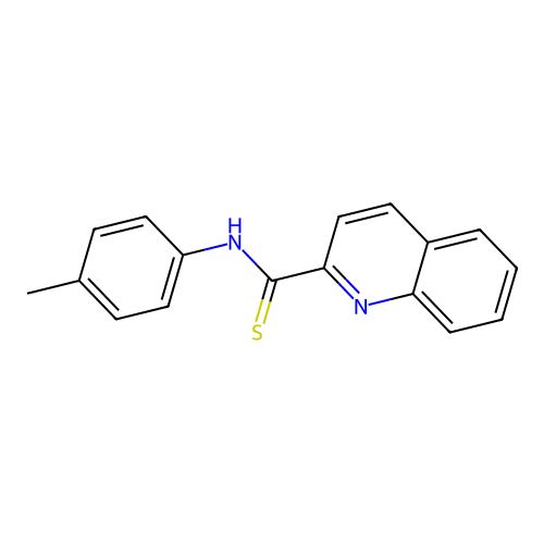2-Quinolinecarbothioamide, N-(4-methylphenyl)- structure
