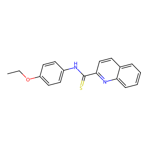 N-(4-ethoxyphenyl)quinoline-2-carbothioamide structure