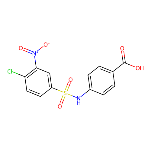 4-(4-Chloro-3-nitro-benzenesulfonylamino)-benzoic acid structure