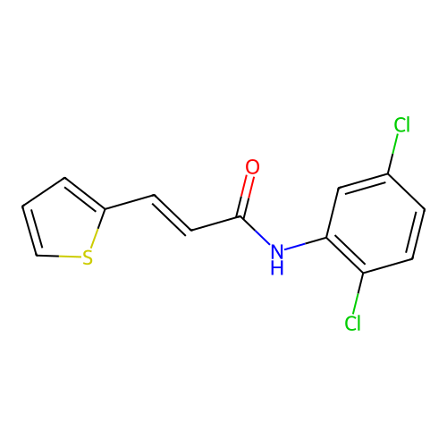 (2E)-N-(2,5-dichlorophenyl)-3-(2-thienyl)prop-2-enamide structure