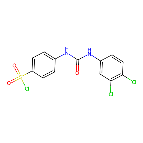 4-[(3,4-dichlorophenyl)carbamoylamino]benzenesulfonyl Chloride structure