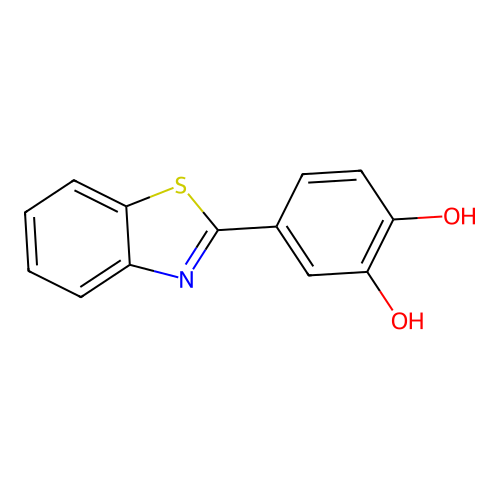 1,2-Benzenediol, 4-(2-benzothiazolyl)- structure