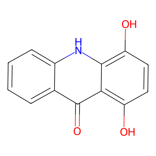 1,4-Dihydroxy-9(10H)-acridinone structure