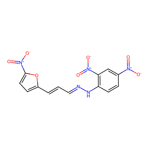 (2E)-1-(2,4-Dinitrophenyl)-2-[(2E)-3-(5-nitrofuran-2-yl)prop-2-en-1-ylidene]hydrazine structure